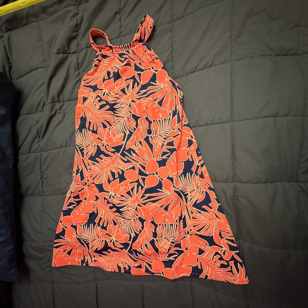 Lands End High Neck Swim Dress One Piece Swimsuit - Size: 2 Long - NWT